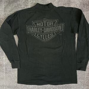 Men's Vintage 90s Harley Davidson Motorcycles 3D Emblem Long Sleeve T Shirt Sz M